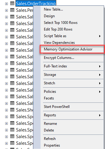 Memory Optimizer Advisor